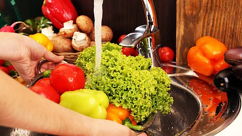 Disinfect vegetables with organic matter