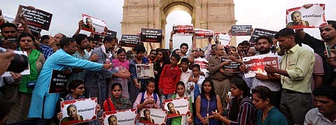 Gauri Lankesh protest in Delhi