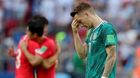 Germany out in world cup, south Korea's historic win