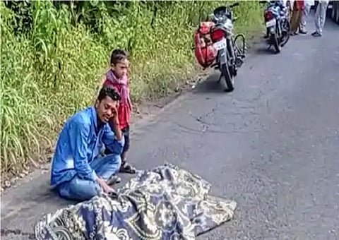 woman died in accident at deori of gondia