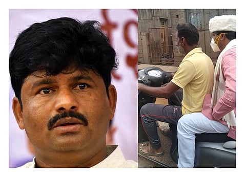 ncp corporator laxman edake suspend from party for tour on bike with gopichand padalkar