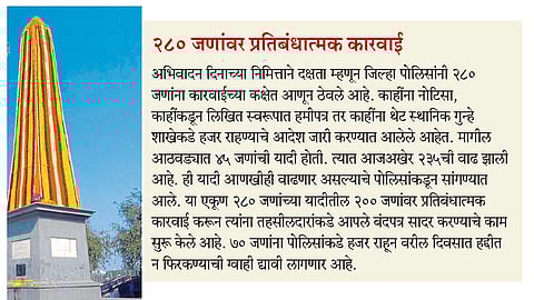 Flex ban in Shikarapur and lonikand villages