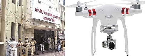 drone will keep watch on cleaning work in Sangali