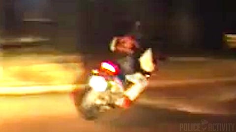 road night motorcycle chase