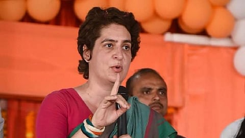 priyanka gandhi, bus politics in uttar Pradesh