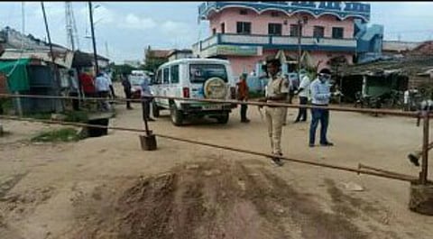 रामटेक : कोरोनाबाधीत रूग्ण आढळल्यानंतर सील करण्यात आलेला नगरधन परिसर.