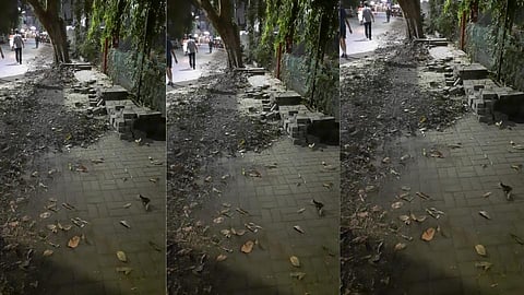 sahakar nagar road digging pit hole