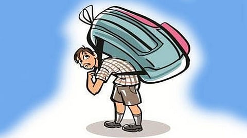 Students school bag will be light