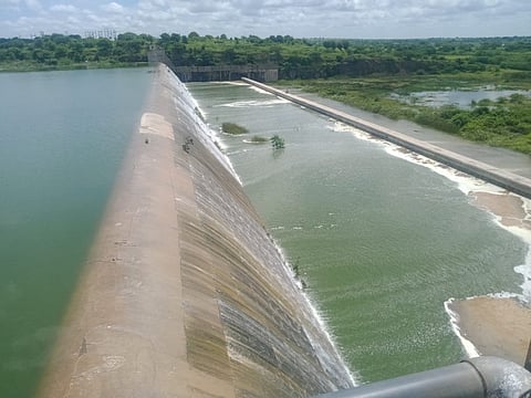 For the first time, before the Bhandardara dam, the Sina dam is full