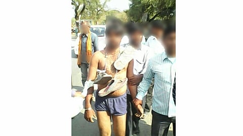 public disgrace of boy in shirur taluka
