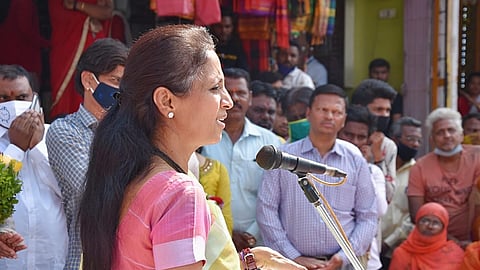 ncp supriya sule farmer laws criticize bjp government farmer in kolhapur letest news marathi news
