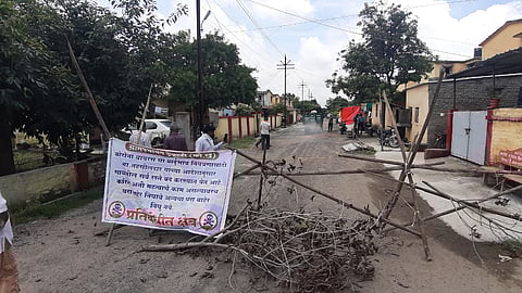 टेकाडी  : सील करण्यात आलेला परिसर.