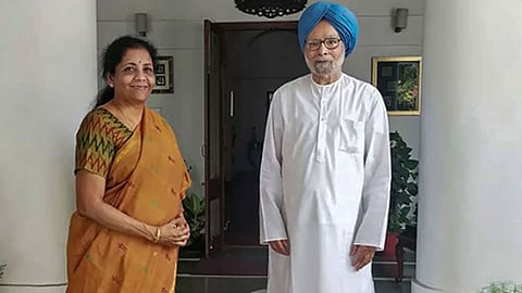 सीतारामन यांनी घेतली मनमोहनसिंग यांची भेट; चर्चांना उधाण