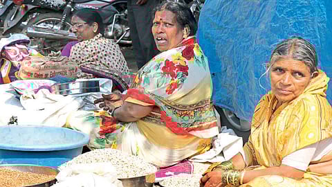 निवडलेल्या धान्यातून अनेकांना घास !