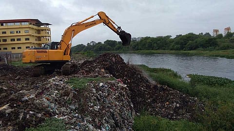 corporation garbage in the river