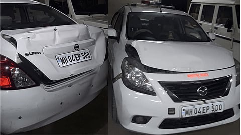 Accident on Governor Koshyari vehicle in Thane