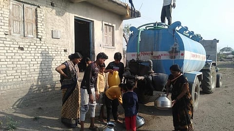 Anjani Burduk in Mehkar taluka is experiencing severe water scarcity.jpg
