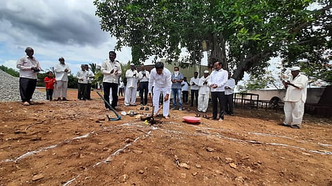 Tree planting at Chinchani village in Solapur District by mla subhash deshmukh