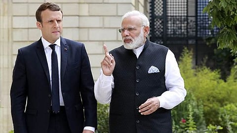 International News France India Meet Narendra Modi Emmanuel Macron
