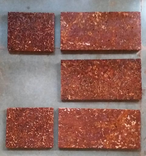 Developed technique of making tiles from jamb stone at Devgad
