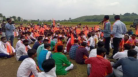 Maratha Kranti Morcha Andolan At Parli