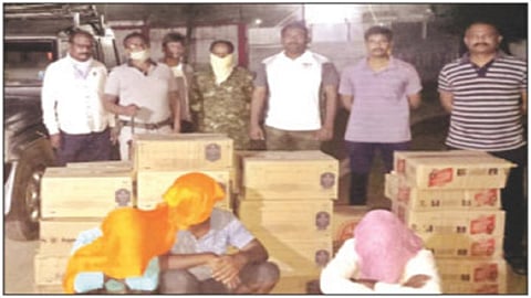 police seized wine stock of rupees 7 lakh plus