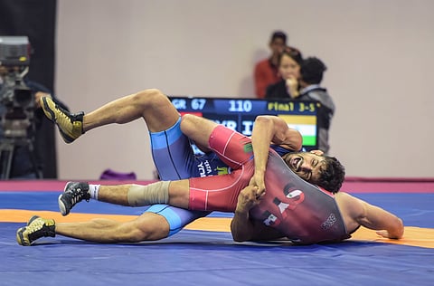 India wins 3 bronze medal in asian wrestling championship
