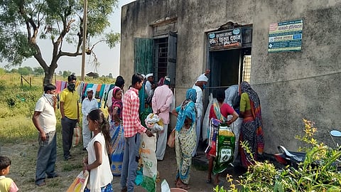 Queue at ration shop