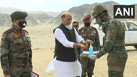 Defence minister Rajnath Singh in Leh amid India-China LAC stand-off