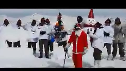 Soldiers celebrating Christmas at LOC in Kashmir