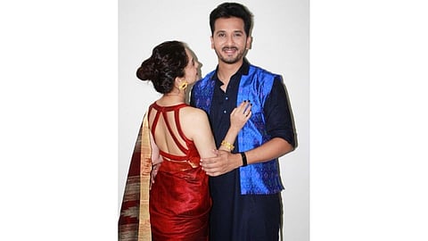 majhya navryachi bayko fame actor garrys real wife phtotos