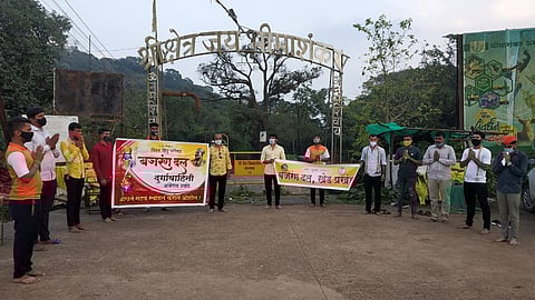 Vishwa Hindu Parishad Bajrang Dal agitation at Bhimashankar