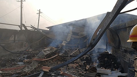 fire broke out factory in belgaum