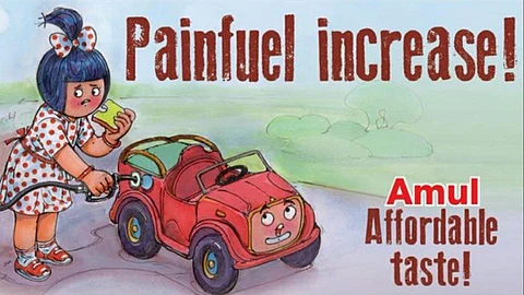Amul comes up with witty take on surging fuel prices, netizens impressed