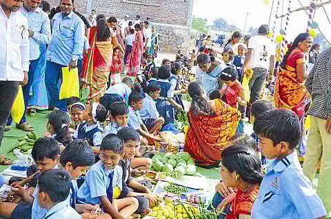 Vegetables marketed by children