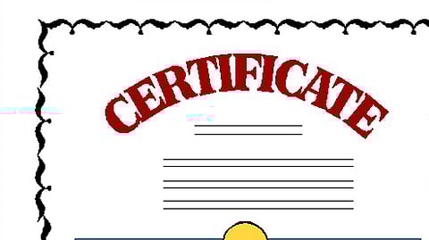 certificate