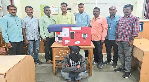 one arrested for burglary; 8 crimes uncovered