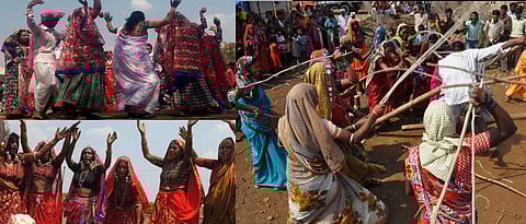 Holi festival in tanda