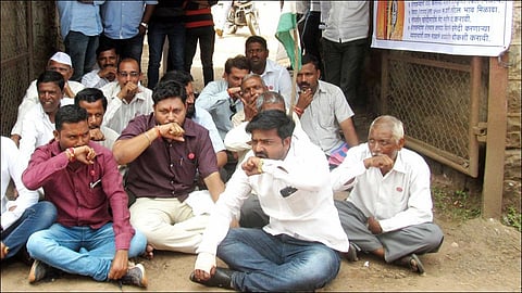 स्वाभिमानी शेतकरी संघटनेचे कऱ्हाडला बोंबांबोंब आंदोलन