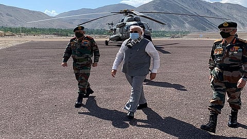 PM Narendra Modi, Chief of Defence Staff General Bipin Rawat, Army Chief, MM Naravane, Ladakh