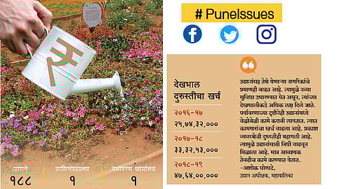 #PuneIssues उद्यानांत फुलतोय खर्चाचा मळा