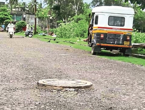 Caution ... being on the manhole below the road will damage the vehicles