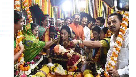 shiv jayanti celebrated at Shivneri in presence of CM Uddhav thackeray and ajit pawar