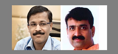 Mayor Sandeep Joshi and Commissioner Tukaram Mundhe opposing each other