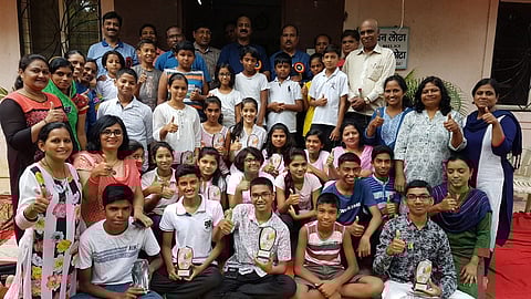 Yoga week was completed at Pimpale Gurav