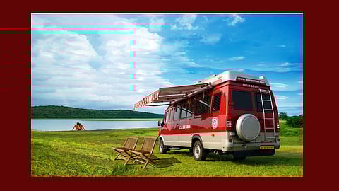 promotion of caravan tourism with tents beach shack in Konkan