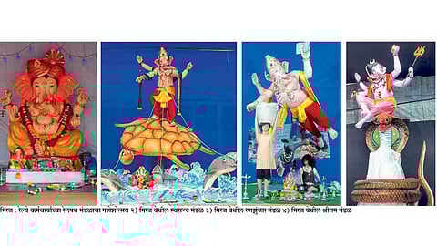 सांगली : मिरजेत कल्पक मूर्ती, पौराणिक संकल्पनांवर भर