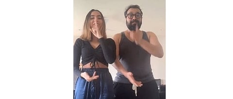 Anurag kashyap daughter aaliya kashyap taught him dance tiktok video viral on internet