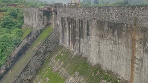 The Balthan Dam in Akole taluka has started leaking