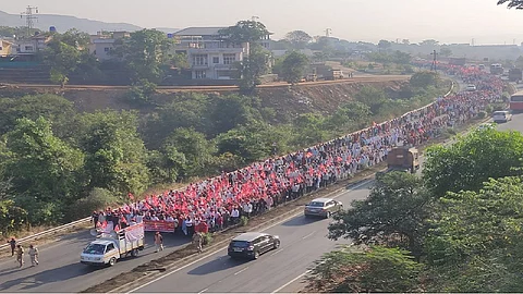 शेतकरी मोर्चा मुंबईच्या वेशीवर दाखल, 'वादळ' राजभवनावर धडकणार